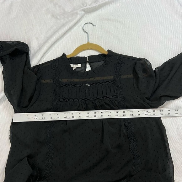 Maurices‎ Black Sheer Swiss Dot Blouse - Picture 5 of 9